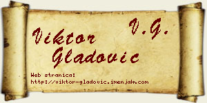 Viktor Gladović vizit kartica
